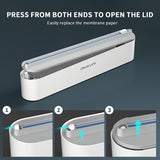 Magnetic Food Wrap Foil Portable Plastic Wrap Dispenser with Sliding Cutter